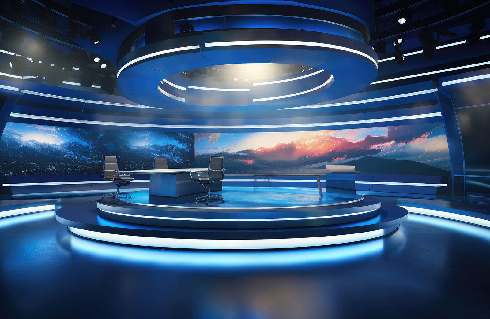 virtual film set for broadcasting