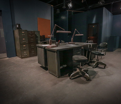 film studio miami - police station movie set